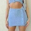 Bailey Rose Janie Sky Blue Textured Sweater Mini Skirt Bottoms 2 Bailey Rose Janie Sky Blue Textured Sweater Mini Skirt Bottoms