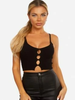 Tic Toc Dream Black Crop Top