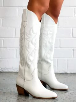 Billini Urson White Cowboy Boot Shoes