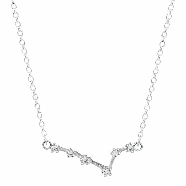 Rae & Jade Zodiac Written In The Stars Sterling Silver Necklace 8 Rae & Jade Zodiac Written In The Stars Sterling Silver Necklace