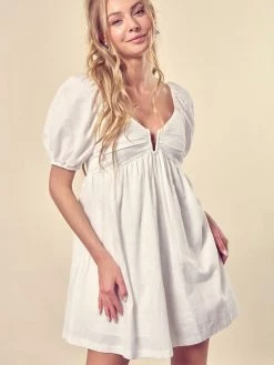 Mustard Seed Josette White Romper Dress