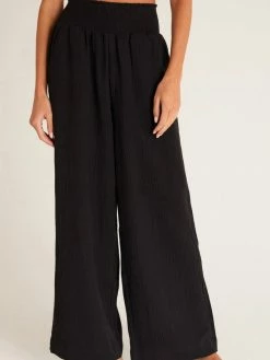 ZSupply Bottoms Sylva Black Gauze Pant
