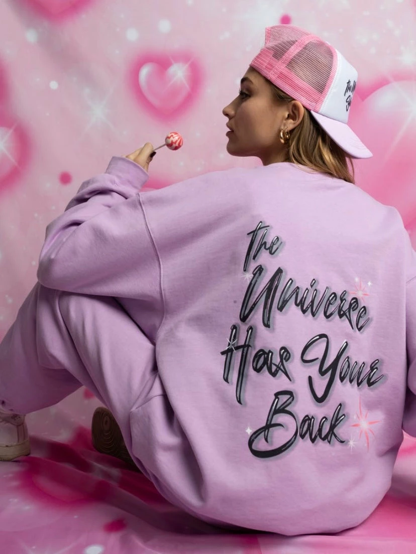 Mayfair Group Universe Has Your Back Lilac Crewneck 3 Mayfair Group Universe Has Your Back Lilac Crewneck