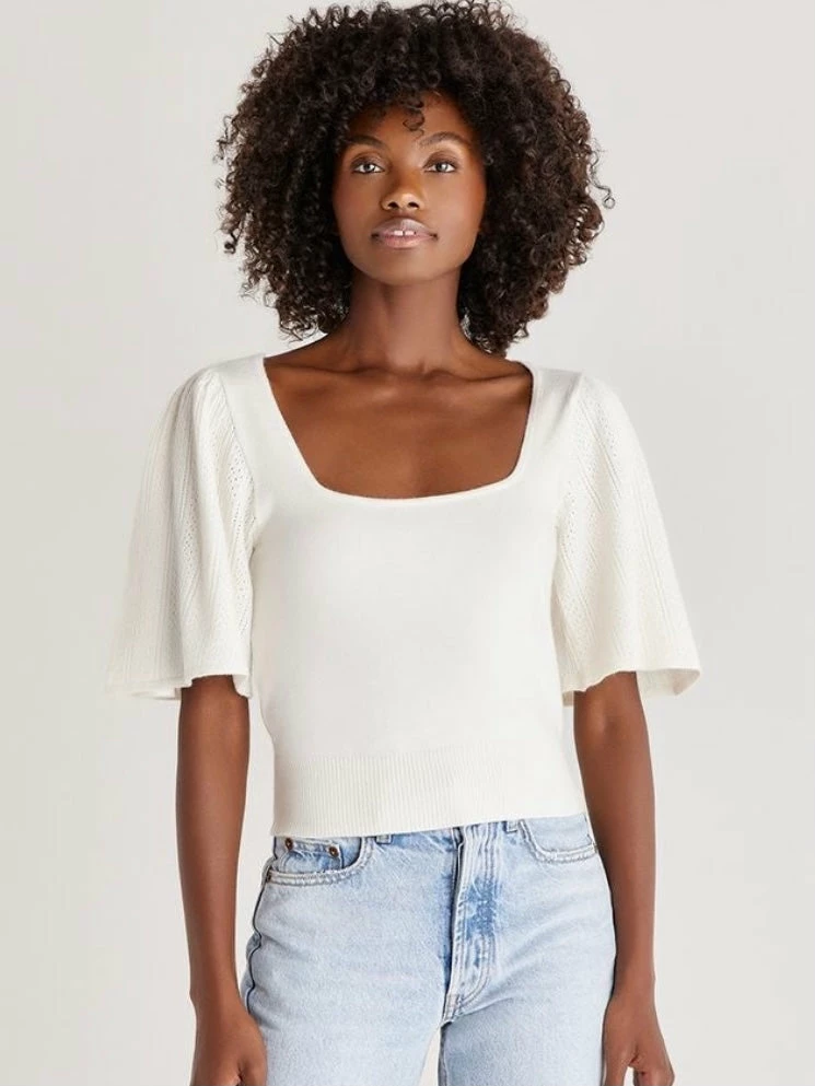 ZSupply Gigi Pointelle Sweater Tops 3 ZSupply Gigi Pointelle Sweater Tops