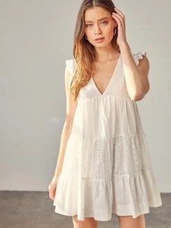 Mustard Seed Dresses Charleigh White Dress