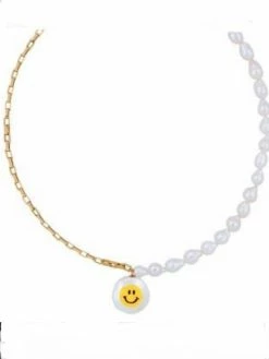 Rae & Jade Smiley Face Pearl Necklace ACCESSORIES