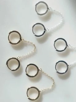 Rae & Jade ACCESSORIES Double Hoop Chain Earring