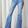 Kancan Ashley Mid Rise Light Wash Flare Jean