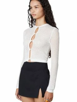 NIA Tops Sofia White Cardigan