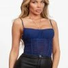 Tic Toc Zorta Deep Blue Crop Top Tops