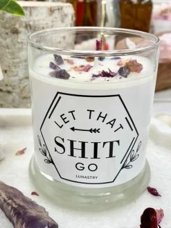 Lunastry ACCESSORIES Let That Sh!t Go Crystal Candle