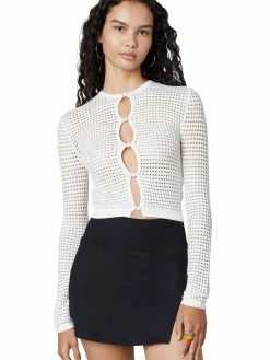 NIA Tops Sofia White Cardigan