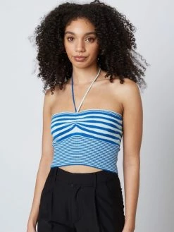 Cotton Candy Joanie Marine Blue Top Tops