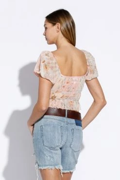 Sky To Moon Tops Coral Reve Crop Top