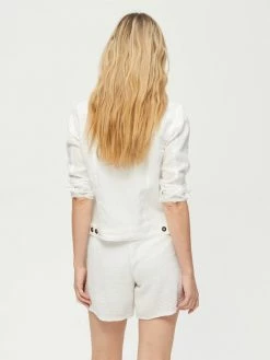 Michael Stars Linen White Jean Jacket 7 Michael Stars Linen White Jean Jacket