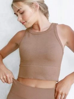 Nikibiki Jevel Vintage Brownie Chevron Highneck Crop Top