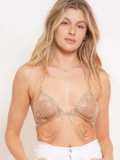 Better Be Tops Lonie Gold Bra Top