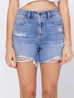 Hidden Jeans Sofie 2 HR Light Distressed Mom Denim Short