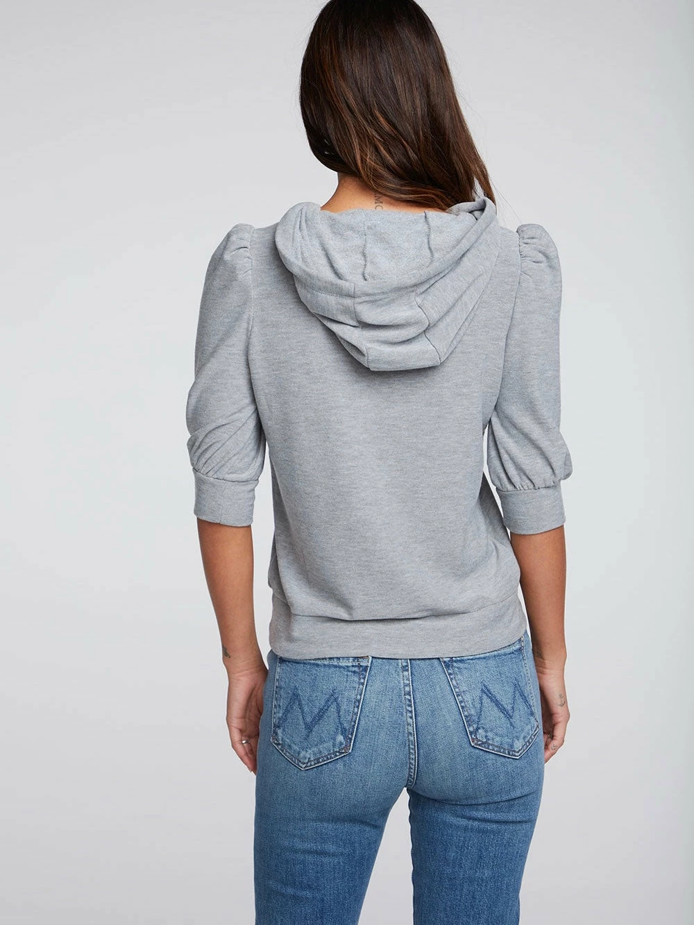 CHASER Rpet Cozy Knit Grey Hoodie Tops 7 CHASER Rpet Cozy Knit Grey Hoodie Tops