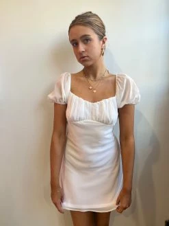 Cotton Candy Oasis White Dress