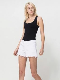 Vervet Holly MR Frayed White Denim Short