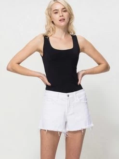 Vervet Holly MR Frayed White Denim Short