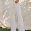 Kancan Bobbie HR White Frayed Flare Jean