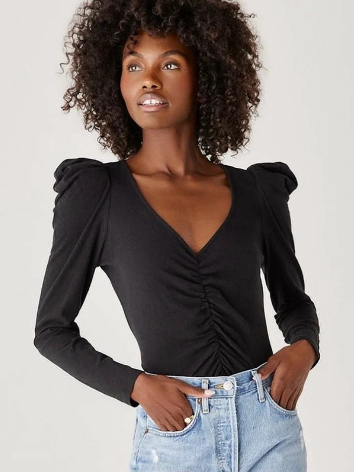 ZSupply Anya Black Slub Top Tops 3 ZSupply Anya Black Slub Top Tops