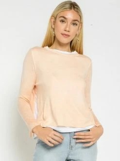 Olivaceous Tania Peach Sweater