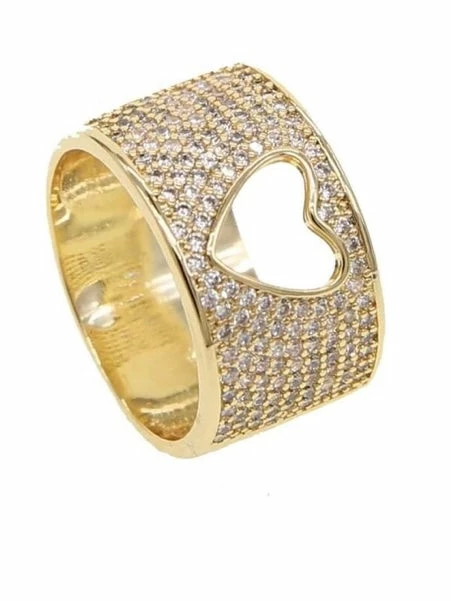 Sahira Pave Heart Ring ACCESSORIES 5 Sahira Pave Heart Ring ACCESSORIES