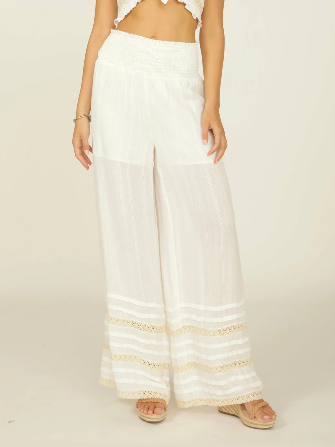 Vintage Havana Crochet Texture Knit Wide Leg Pant 3 Vintage Havana Crochet Texture Knit Wide Leg Pant