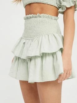 Miou Muse Bottoms Calliope Grid Mint Skort