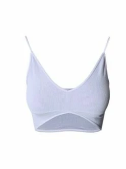 Nikibiki Ribbed Ice Blue Triangle Bra Tops