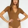 Olivaceous Tops Monroe Ribbed Bodysuit