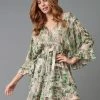 Lola & Sophie Olive Print Batwing Dress Dresses