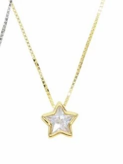 Sahira ACCESSORIES CZ Bezel Star Necklace