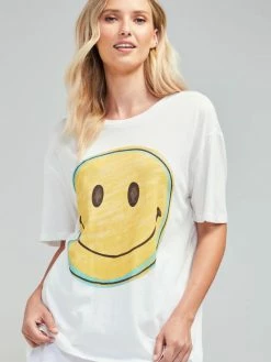 Wildfox Always Happy Oversized Tee