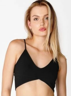 Nikibiki Ribbed Black Triangle Bra