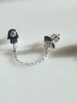 Rae & Jade Double Hamsa Evil Eye Earring ACCESSORIES