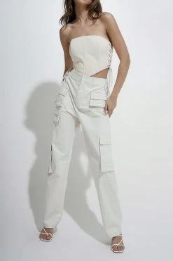 Beige Botany Kenny Utility Cargo Pant