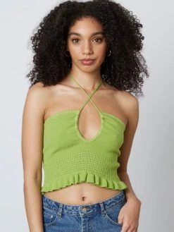 Cotton Candy Bonnie Green Apple Top