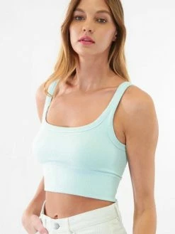 Nikibiki Lena Chevron Ribbed Oasis Crop Top Tops