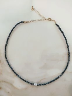 Rae & Jade Asha Navy Beaded Choker ACCESSORIES