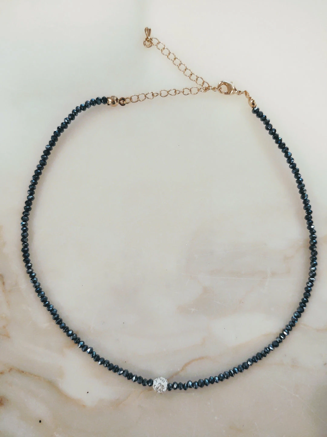 Rae & Jade Asha Navy Beaded Choker ACCESSORIES 3 Rae & Jade Asha Navy Beaded Choker ACCESSORIES