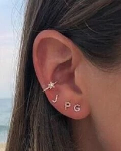 Rae & Jade Ria Initial Single Stud Earring ACCESSORIES