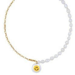 Rae & Jade Smiley Face Pearl Necklace ACCESSORIES