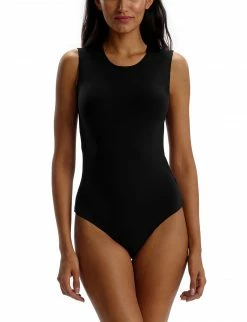 Commando Tops Neoprene Signature Black Bodysuit