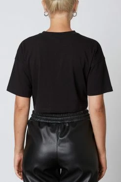 NIA Basic Black Cropped Tee