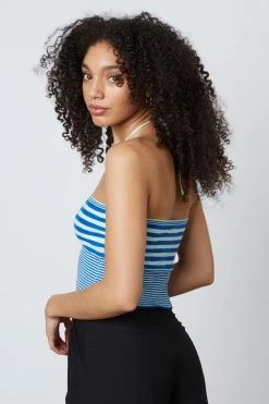 Cotton Candy Joanie Marine Blue Top Tops