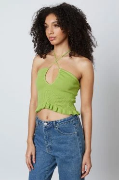 Cotton Candy Bonnie Green Apple Top